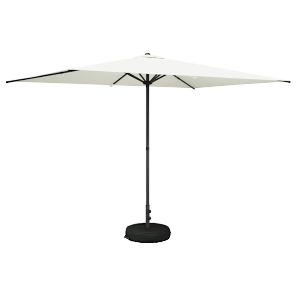 Trädgårdsparasol 200 x 300 cm Polyester Rektangulär Gräddvit
