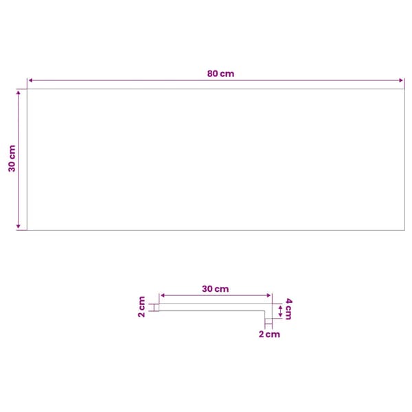 Trappsteg 8 st 80 x 30 x 2 cm Vit Massivt Ekträ