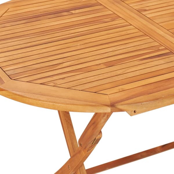 Hopfällbart trädgårdsbord 160x80x75 cm massivt teakträ