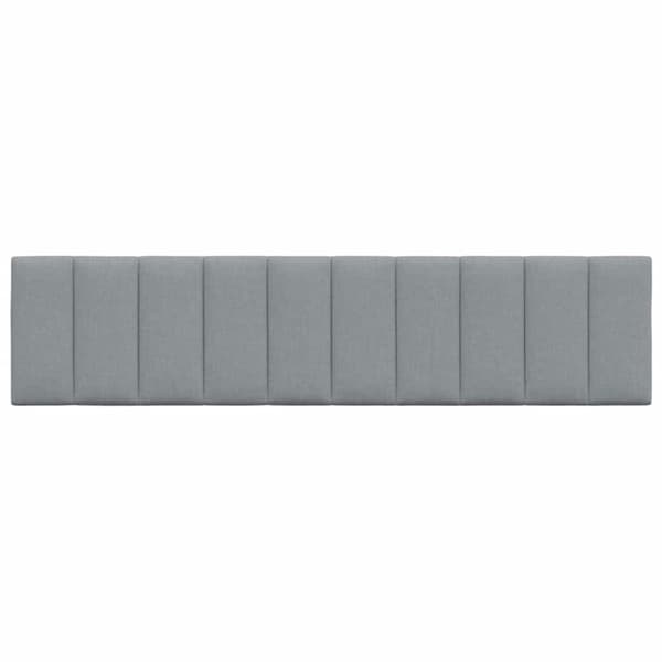 Headboard Cushion "Hanko" Light Grey 200 cm Fabric