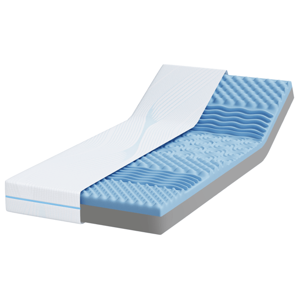 Madrass Vit 80 x 200 cm Jacquardtyg