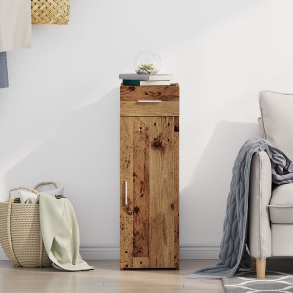 Sideboard med låda Gammalt trä 30 x 42,5 x 93 cm