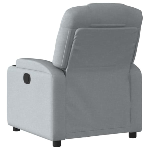 Elektrisk reclinerfåtölj ljusgrå tyg