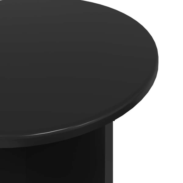 Sidobordsset med lagring 2 pcs Svart ek Konstruerat trä