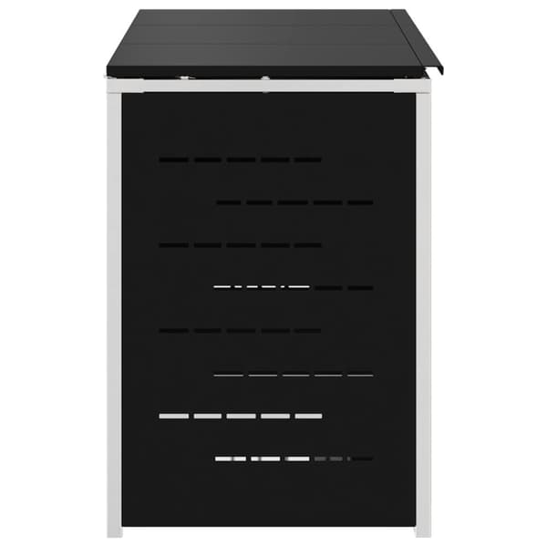 Sopcontainerförvar Svart 207 x 77,5 x 112,5 cm Rostfritt stål