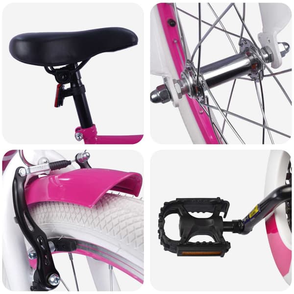 Barncykel 20 Tum för 6-11 år gamla Rosa