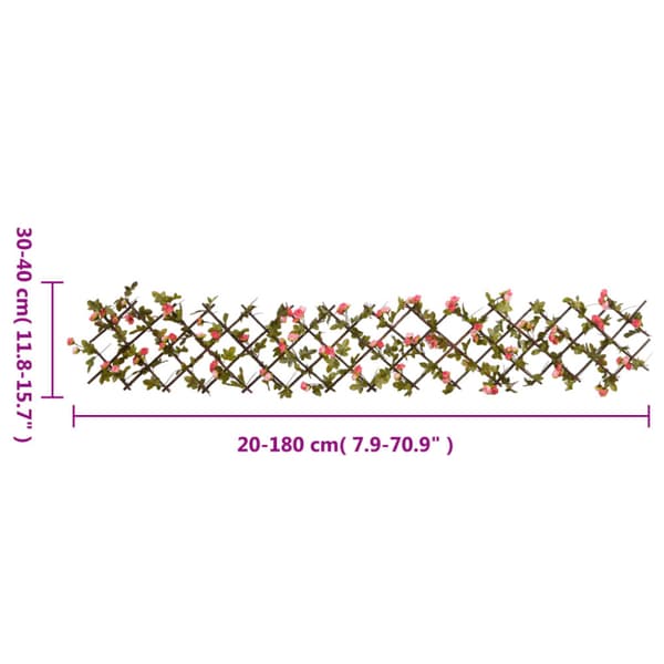 Konstväxt murgröna spaljé expanderbar mörk rosa 180x20 cm