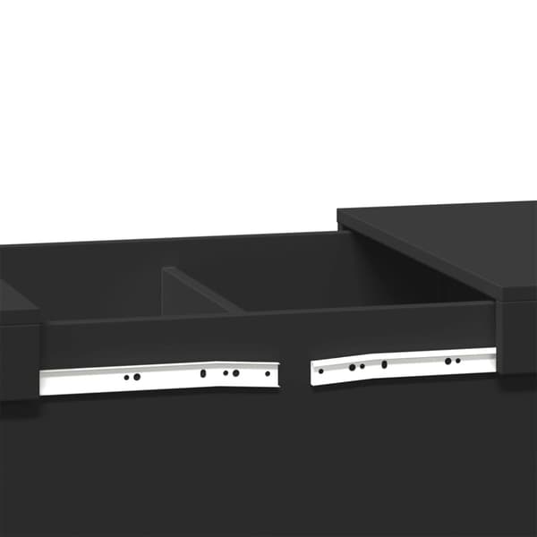 Soffbord svart 100x55x40 cm konstruerat trä