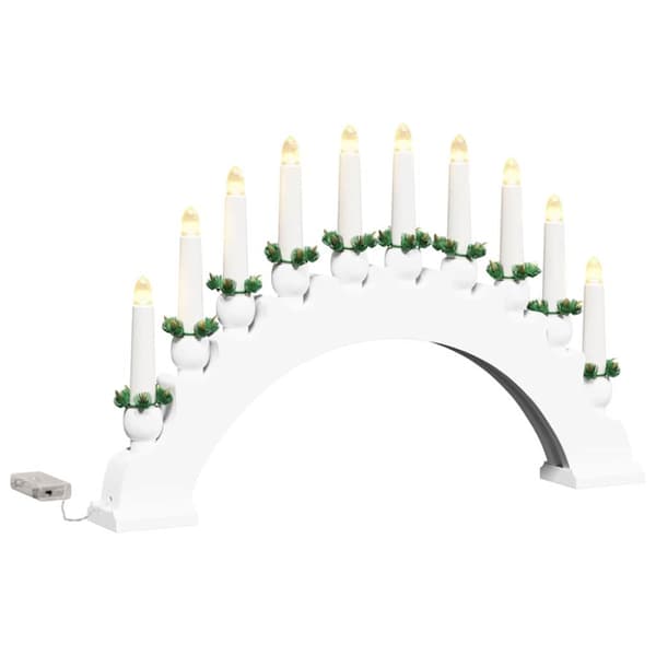 Julbåge med 10 LED-ljus 3 st LED-lampor Varmvit 47 x 5 x 29 cm