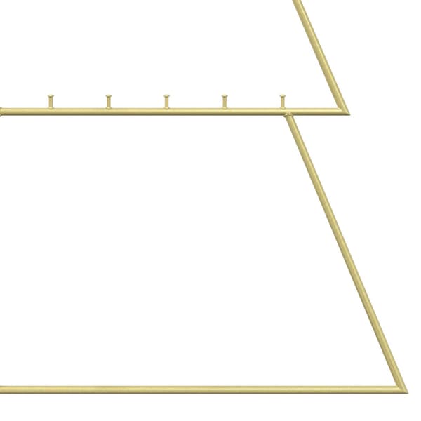 Metall julgran KUOPIO 210 cm Stål Guld
