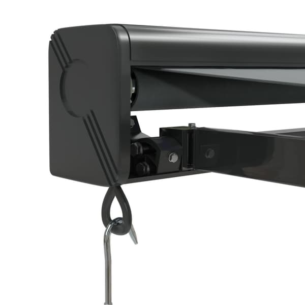 Markis infällbar antracit 4x3 m tyg&aluminium