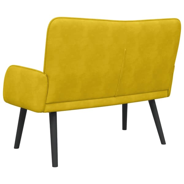 Tvåsitssoffa Gul 115 x 61 x 87 cm Sammet