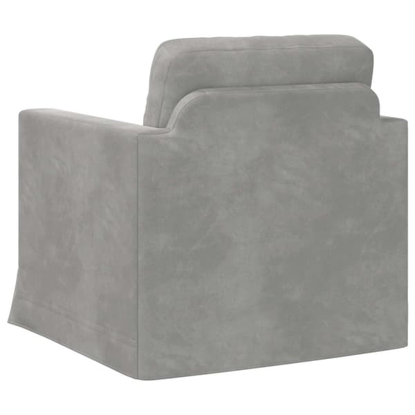 Soffa Ljusgrå 78 x 78 x 80 cm Sammet