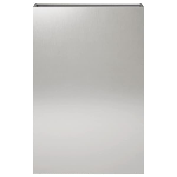 Trädgårdsplanterare 2 st Silver 40 x 20 x 75 cm Rostfritt stål