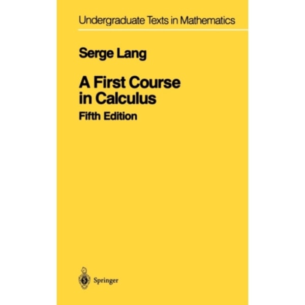A First Course in Calculus (inbunden, eng)