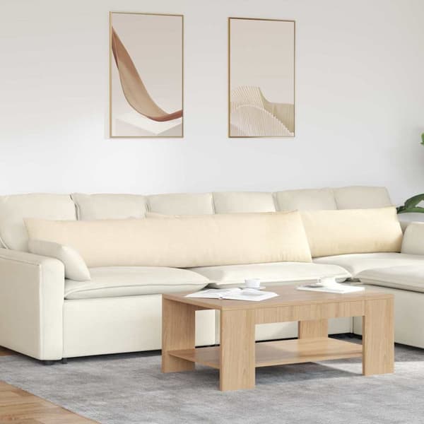 Sofakuddar 2 pcs Kräm 200 x 40 cm Kordread tyg