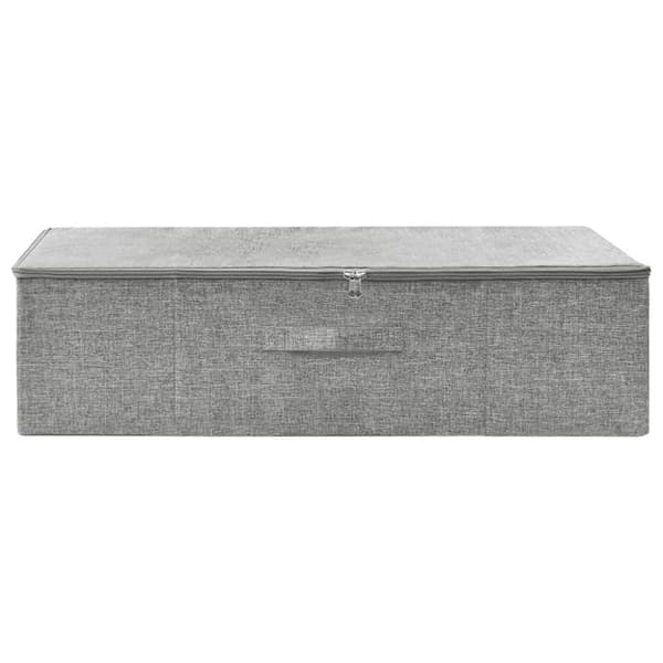 Förvaringslåda tyg 70x40x18 cm grå