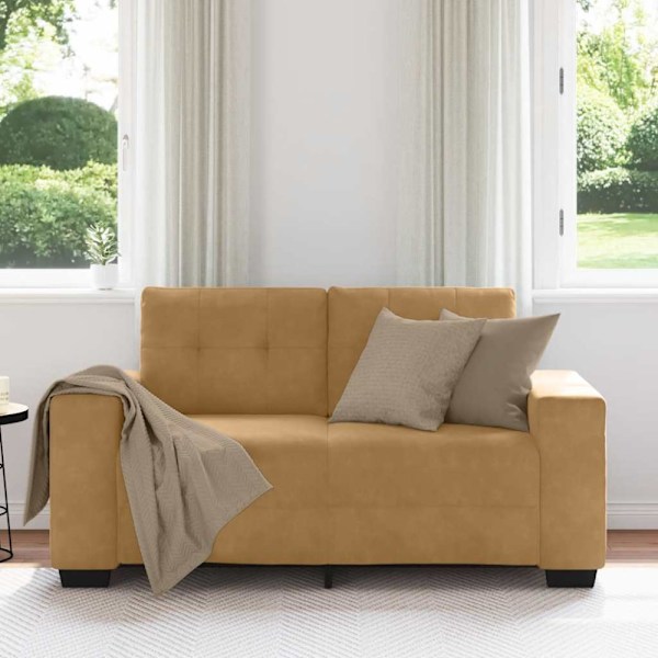 Tvåsitssoffa Brun 160 cm Sammet
