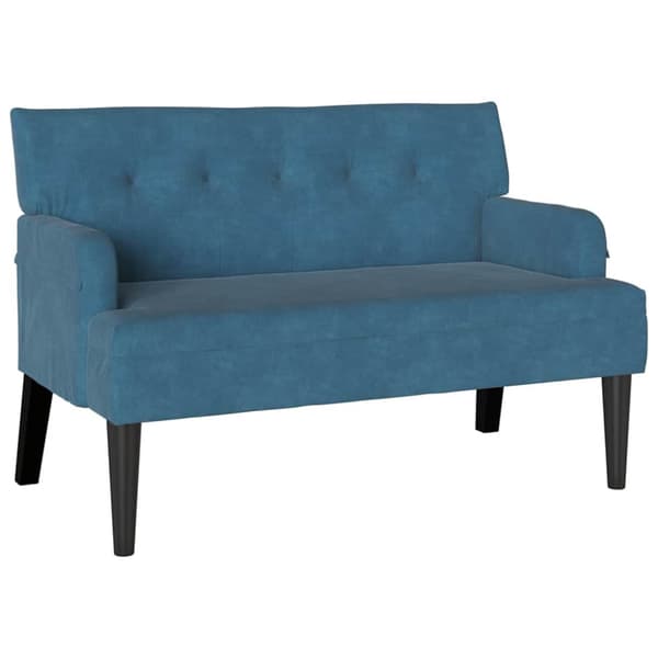 Chesterfield Bänk Blå 112 x 65,5 x 75 cm Sammet