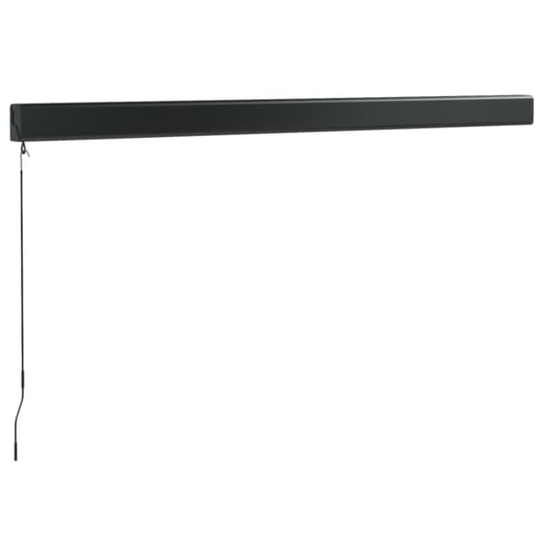 Markis infällbar gul och vit 3x2,5 m tyg&aluminium