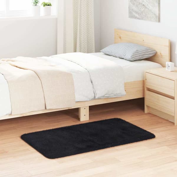 Luvmatta med hög lugg ”NAVARRA” svart 60x100 cm polyester
