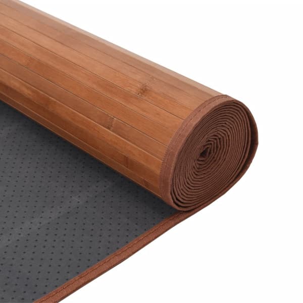 Matta rektangulär brun 60x100 cm bambu