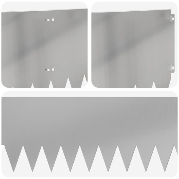 Kant för gräsmatta 10 pcs 103 x 30 cm Stål Silver