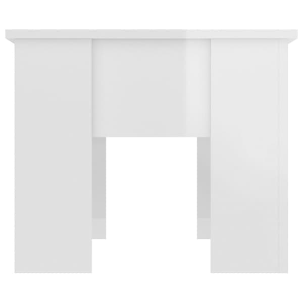 Soffbord vit högglans 79x49x41 cm konstruerat trä