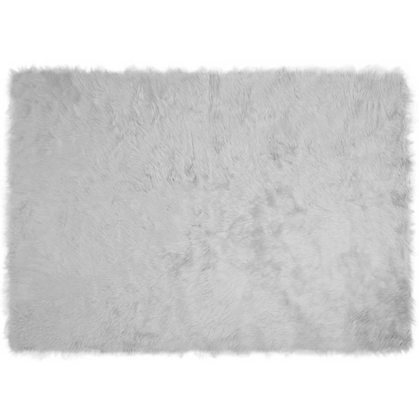 Fuskfäll matta TAFALLA Grå 140 x 200 cm Polyester