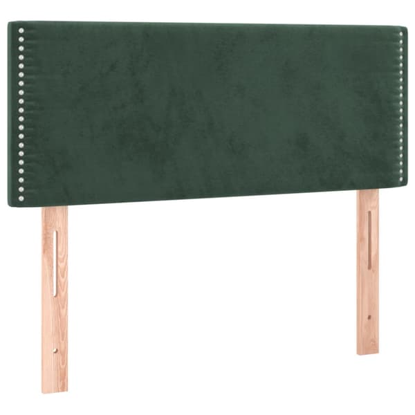 Ramsäng med madrass mörkgrön 80x200 cm sammet