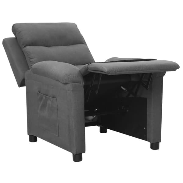 Reclinerfåtölj ljusgrå tyg