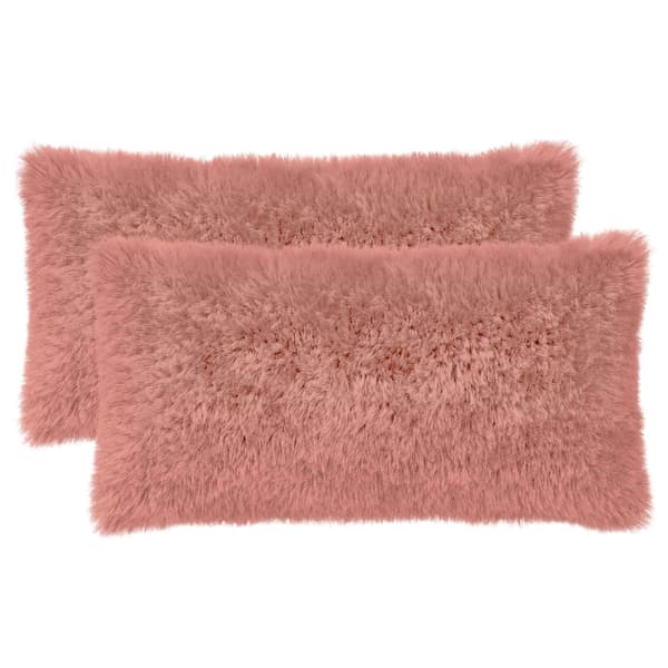 Kuddöverdrag 2 st HEERLEN Rosa 40 x 80 cm PV Fleece