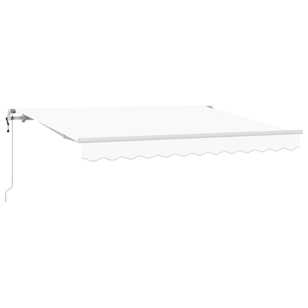 Utfällbar markis Vit 350 x 200 cm tyg
