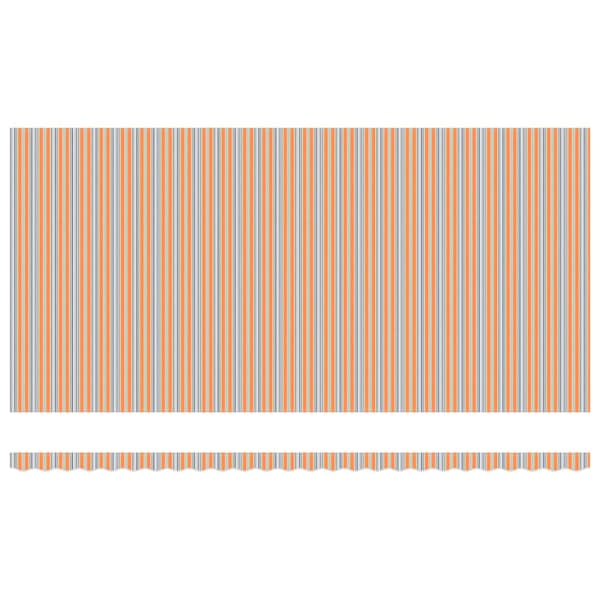 Elektrisk Markis 6 x 3,5 m Orange grå blå och vit-randig