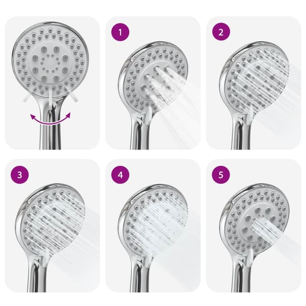 Duschsystemset Krom 101 cm Rostfritt stål