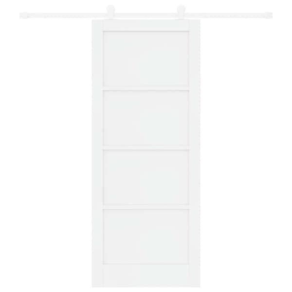 Skjutdörr 86 x 211 cm Konstruerat trä Vit