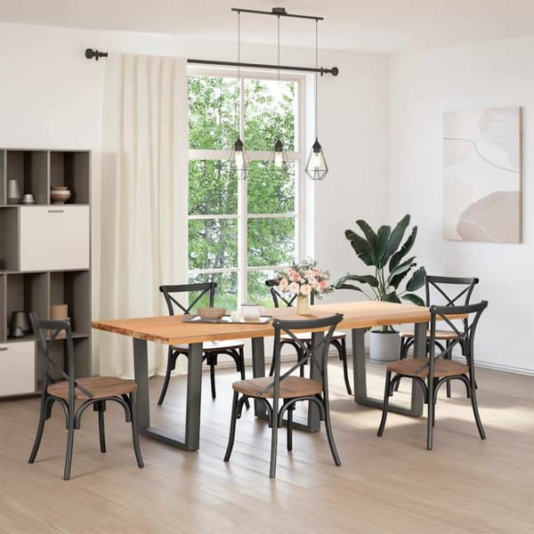 Matbordsben V-formade 3 st antracit 80x(72-73,3) cm stål