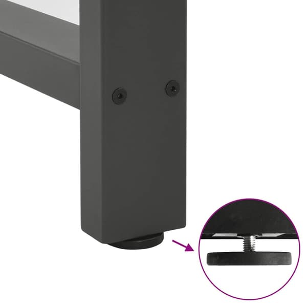 Barbordsben antracit 2 st 60x(110-111) cm stål