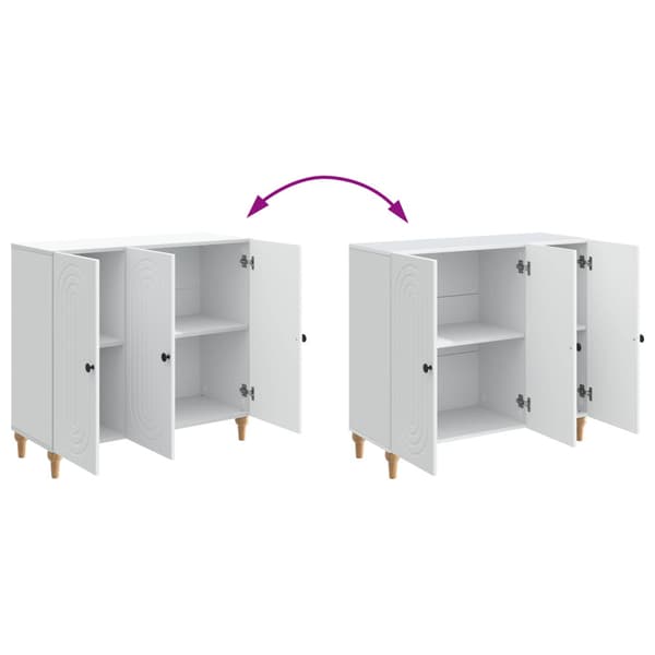 Sideboard Vit 89 x 34,5 x 80 cm Konstruerat trä