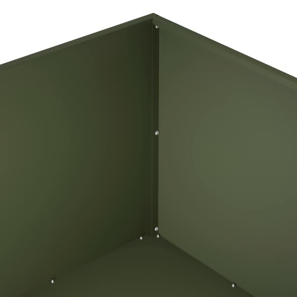 Trädgårdsplanterare 2 st Olivgrön 80 x 80 x 40 cm