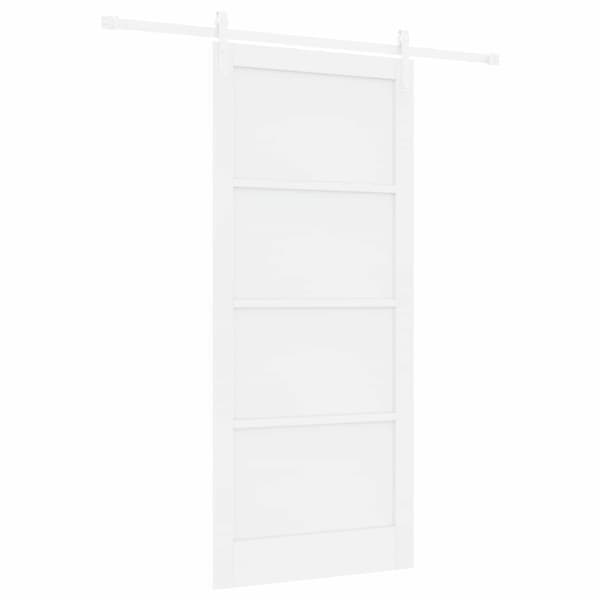 Skjutdörr 93 x 211 cm Konstruerat trä Vit