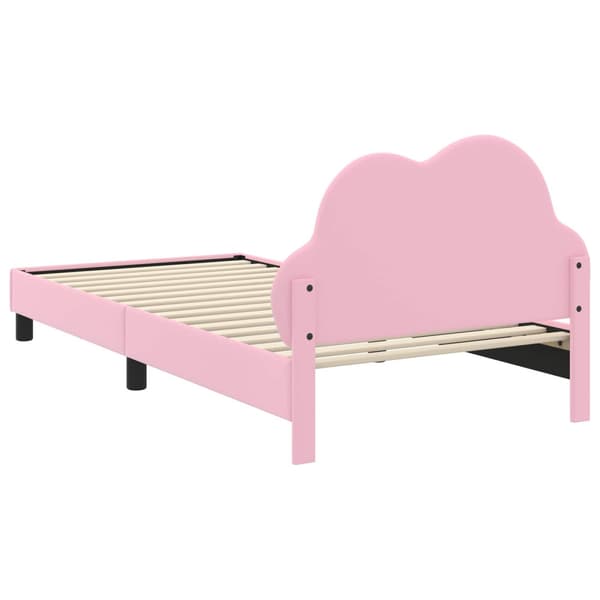 Barnsängram med sänggavel Rosa 90 x 190 cm PU
