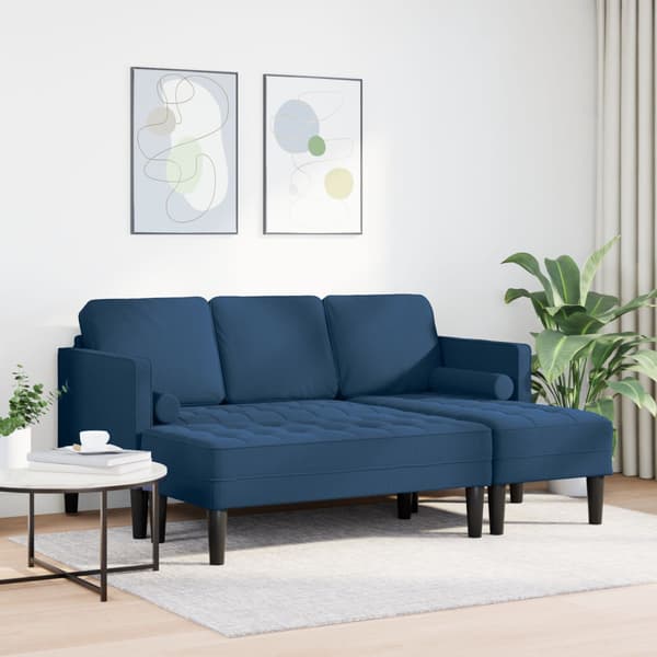 Soffset med kudde 2 pcs Blå Polyester
