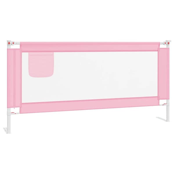 Sängskena för barn rosa 190x25 cm tyg