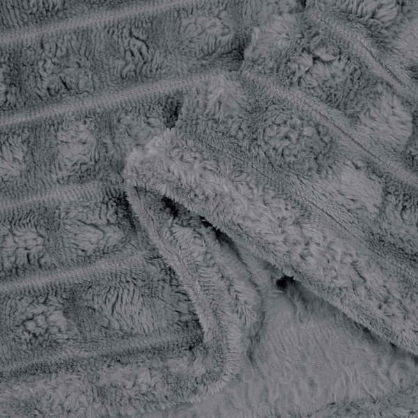 Filtar 6 pcs Mörkgrå 200 x 150 cm Fleece