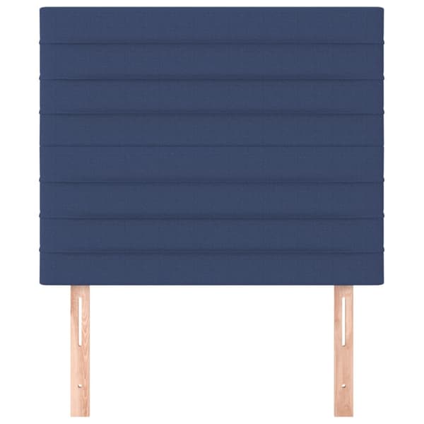 Sänggavel blå 100x5x118/128 cm tyg