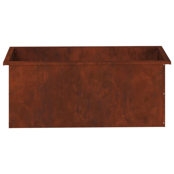 Odlingslåda med LED 2 st Rostig 40 x 100 x 40 cm