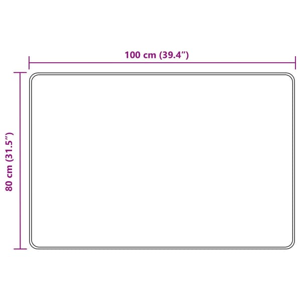 Mattlöpare MARSA Vit 80 x 100 cm Polyester och PVC