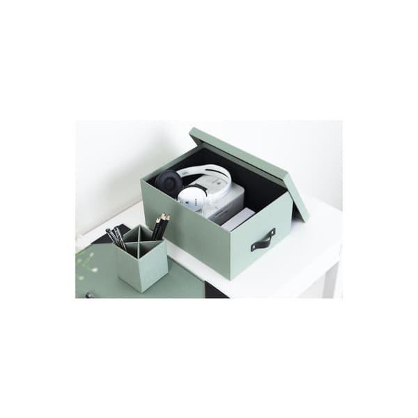 Förvaringsbox m.lock kartong Mint