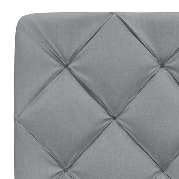 Headboard Cushion Light Grey 120 cm Fabric